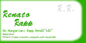 renato rapp business card